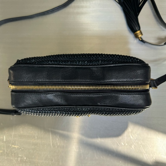 Saint Laurent YSL Raffia Lou Camera Bag in Black - Picture 4 of 9